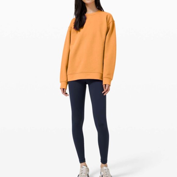 Lululemon All Yours Crew Monarch Orange Sweatshirt - Picture 5 of 14